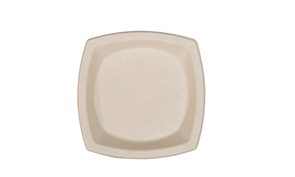 Plato BARE Cuadrado Compostable